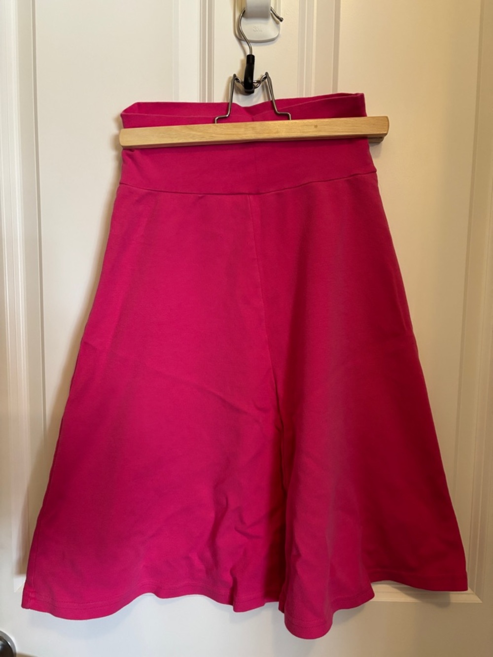Vintage American Apparel Women's High-Waist A-Line Skirt in Bright Pink